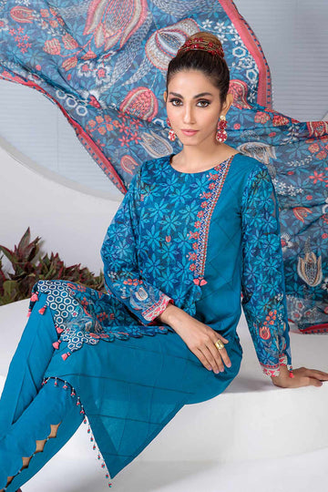 Bonanza Satrangi Rsr222p26 Blue Eid Prints 2022 Online Shopping